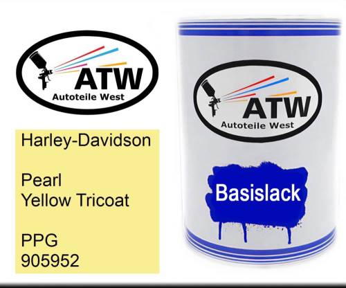 Harley-Davidson, Pearl Yellow Tricoat, PPG 905952: 500ml Lackdose, von ATW Autoteile West.